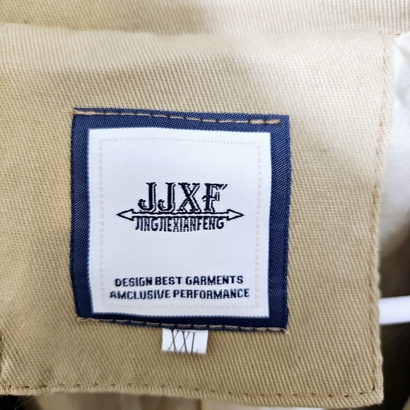 MENS JACKET by JJXF Khaki, Lightweight XXL Excellent Preowned Condition! - Picture 5 of 5